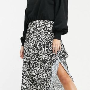 Asos River Island Leopard Black Sweater Dress